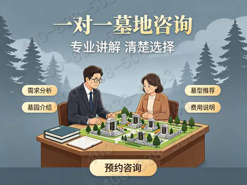 八达岭陵园长城上的雪映在墓区里白茫茫一片，冬日肃穆景象令人深思